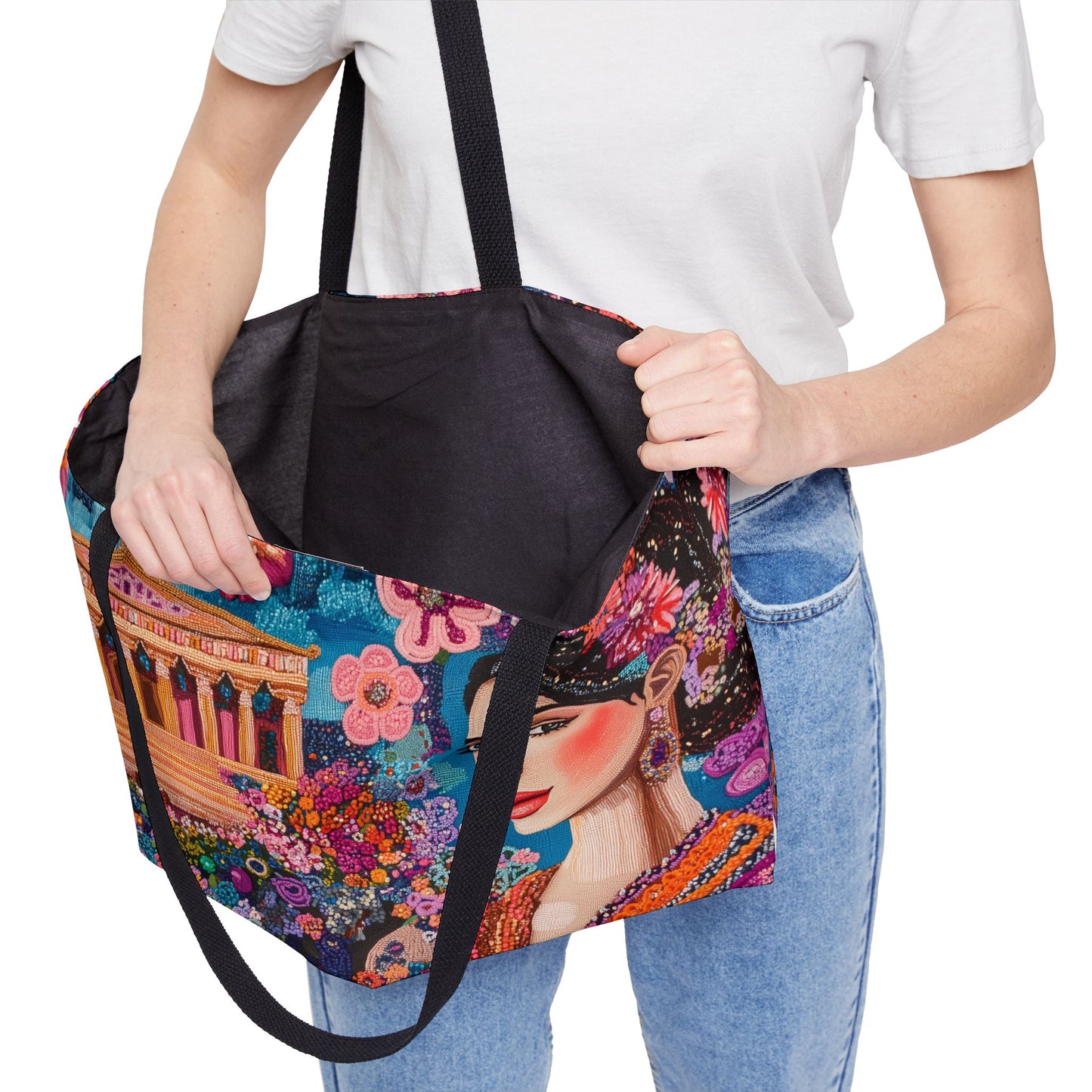 Weekender Tote Bag - Enchanting Greek Beauty Amidst Athens' Parthenon Blossoms
