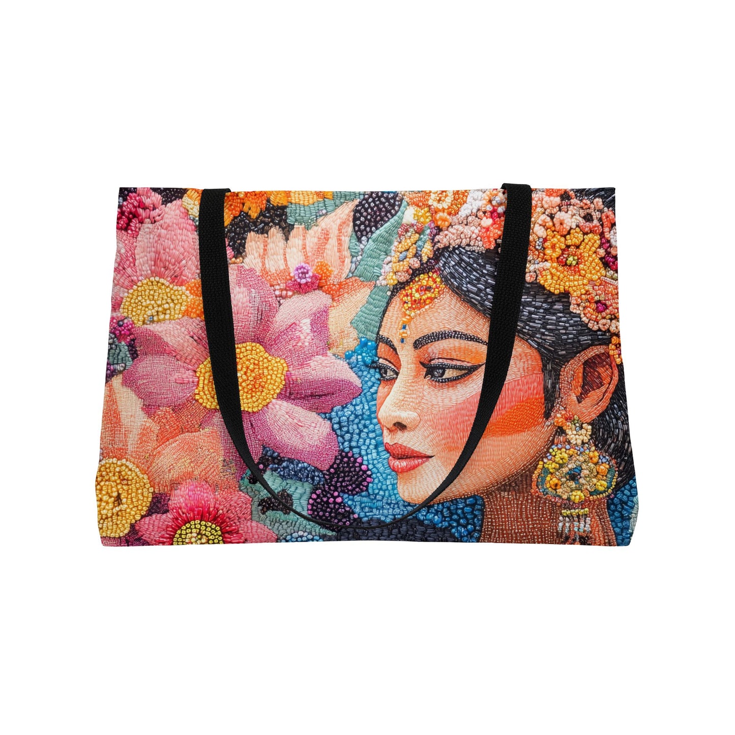 Weekender Tote Bag - Radiant Balinese Beauty from Tabanan's Blooming Paradise