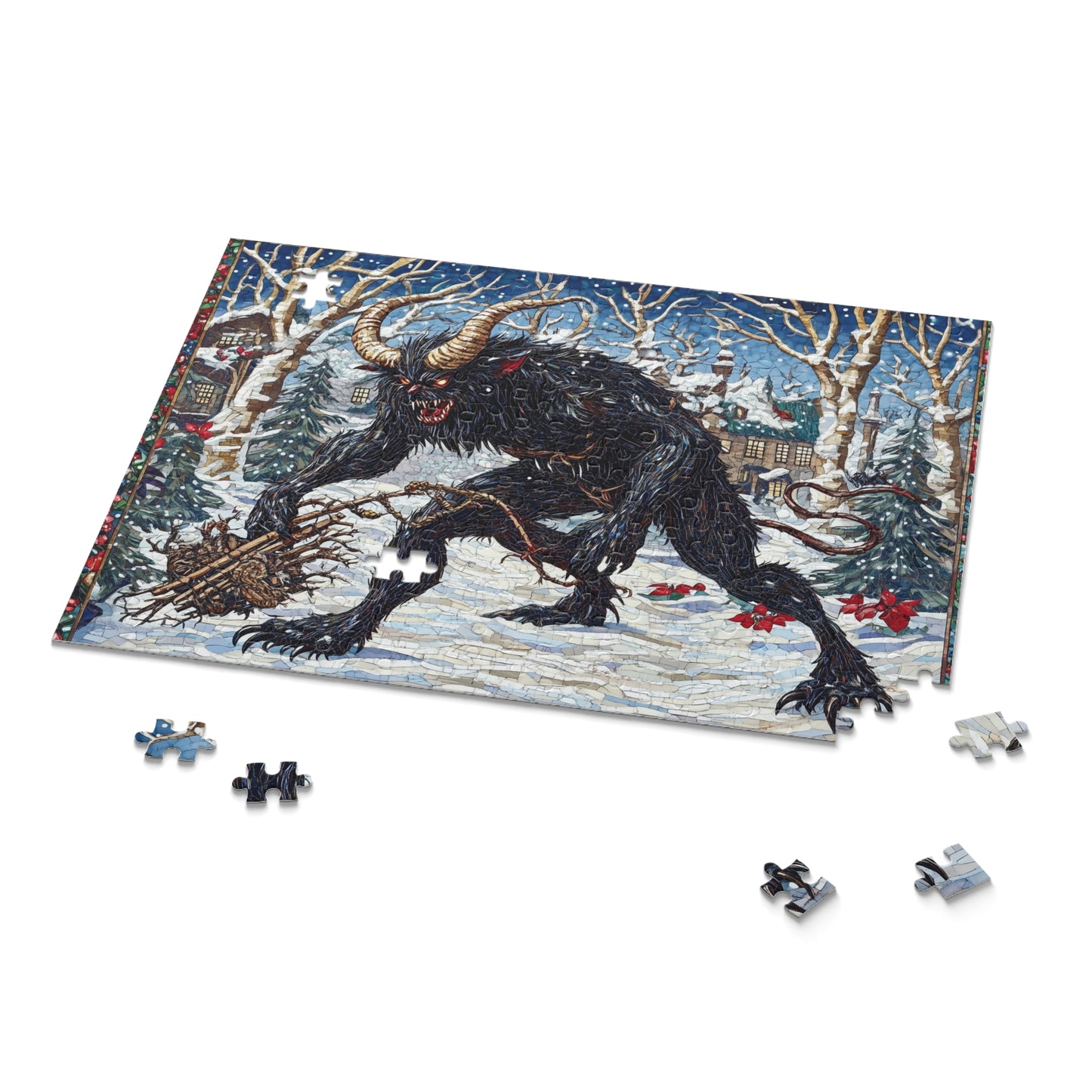 Krampus's Holiday Prowl - Custom Jigsaw Puzzle (120, 252, 500-Piece)