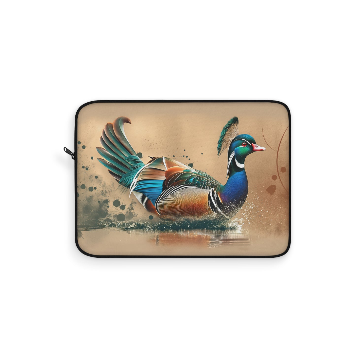Laptop Sleeve - Elegant Mandarin Duck Splashing