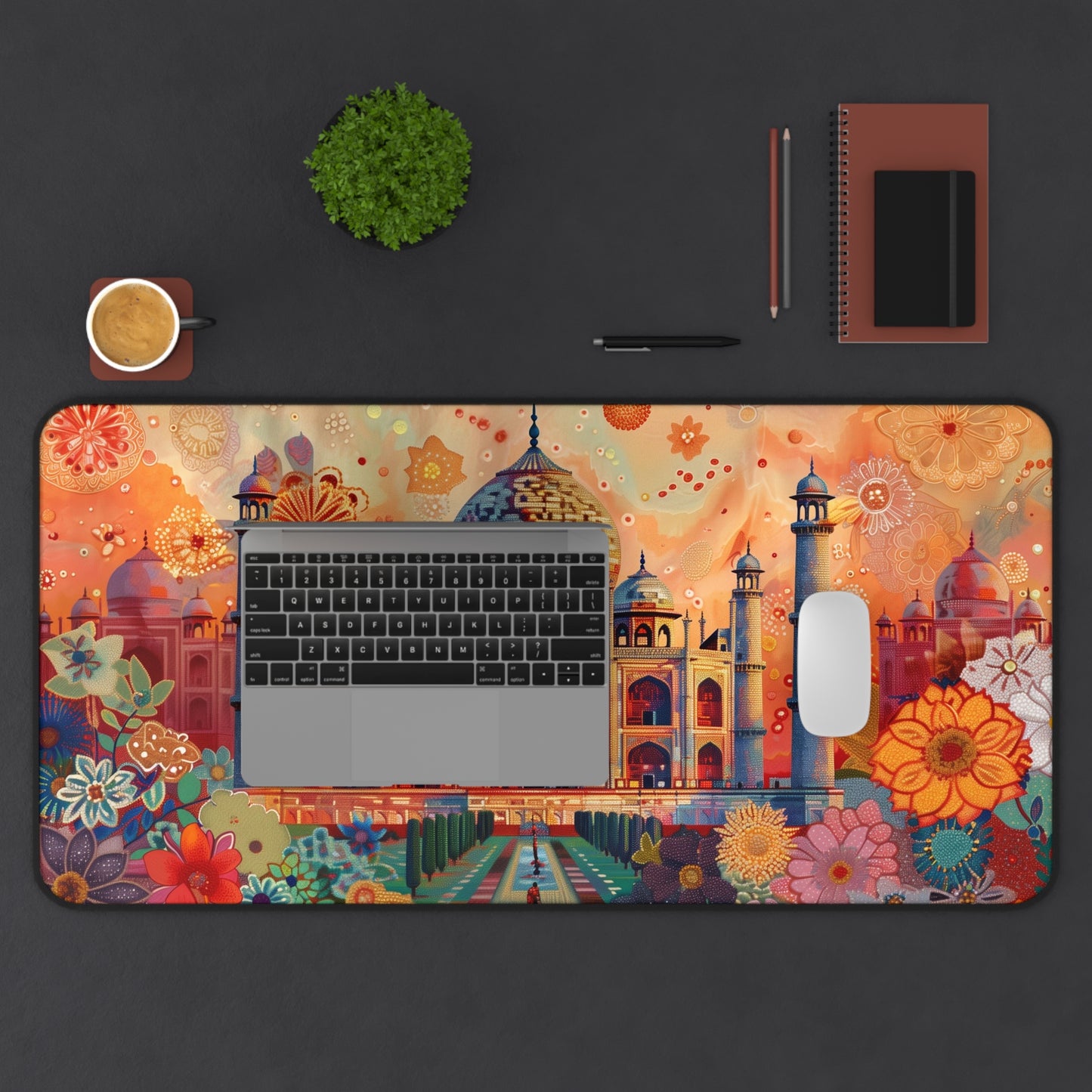 Gaming Desk Mat - Radiant Splendor of the Taj Mahal