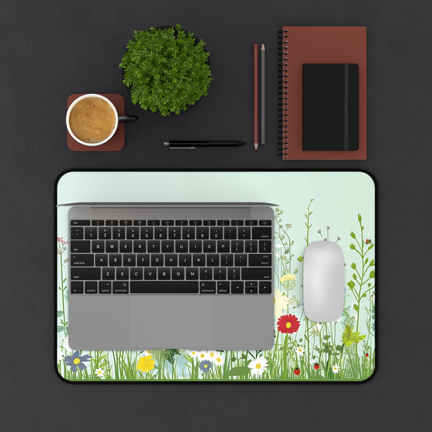Gaming Desk Mat - Floral Flight