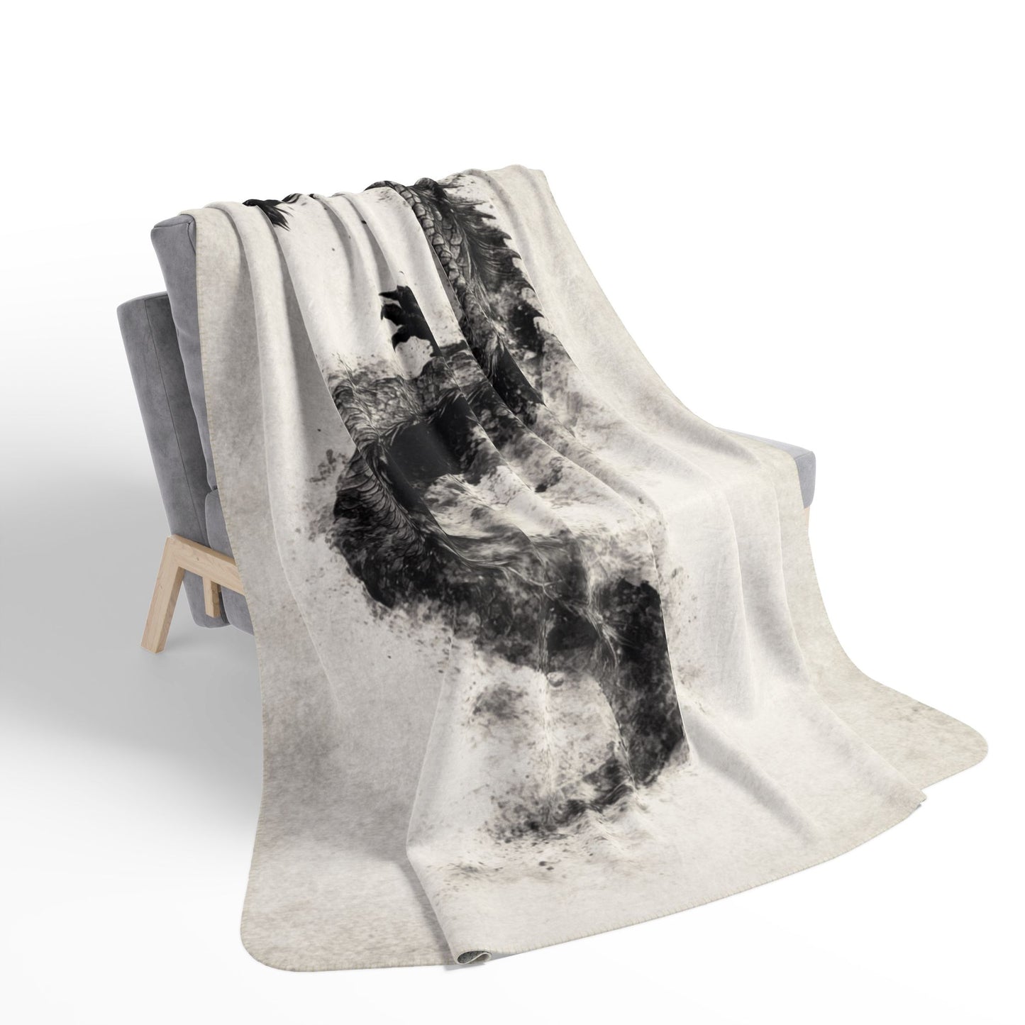 Sherpa Blanket: Dragon in the Mist Custom Throw