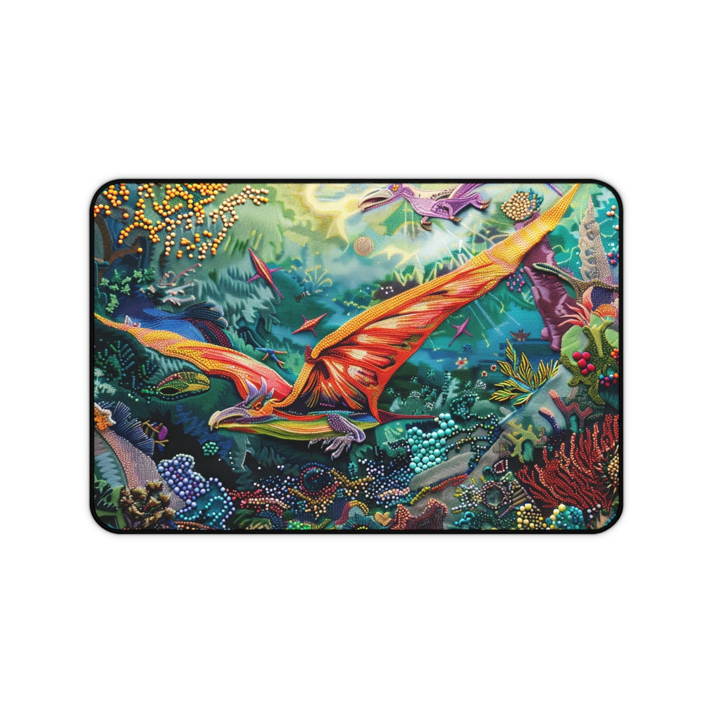 Gaming Desk Mat - Pterosaurs: A Dive into Fantasy