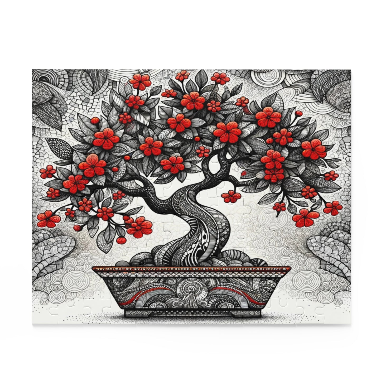 Blooming Bonsai Beauty: Mosaic Style - Puzzle (120, 252, 500-Piece)