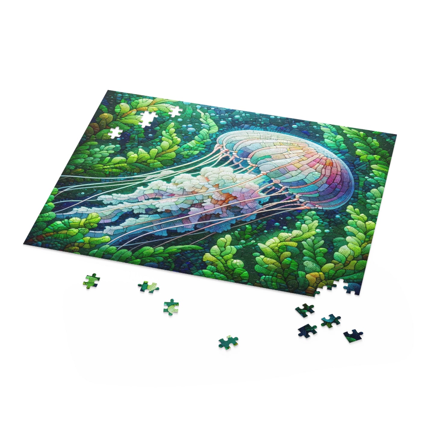 Translucent Jellyfish: Mosaic Underwater - Puzzle (120, 252, 500-Piece)