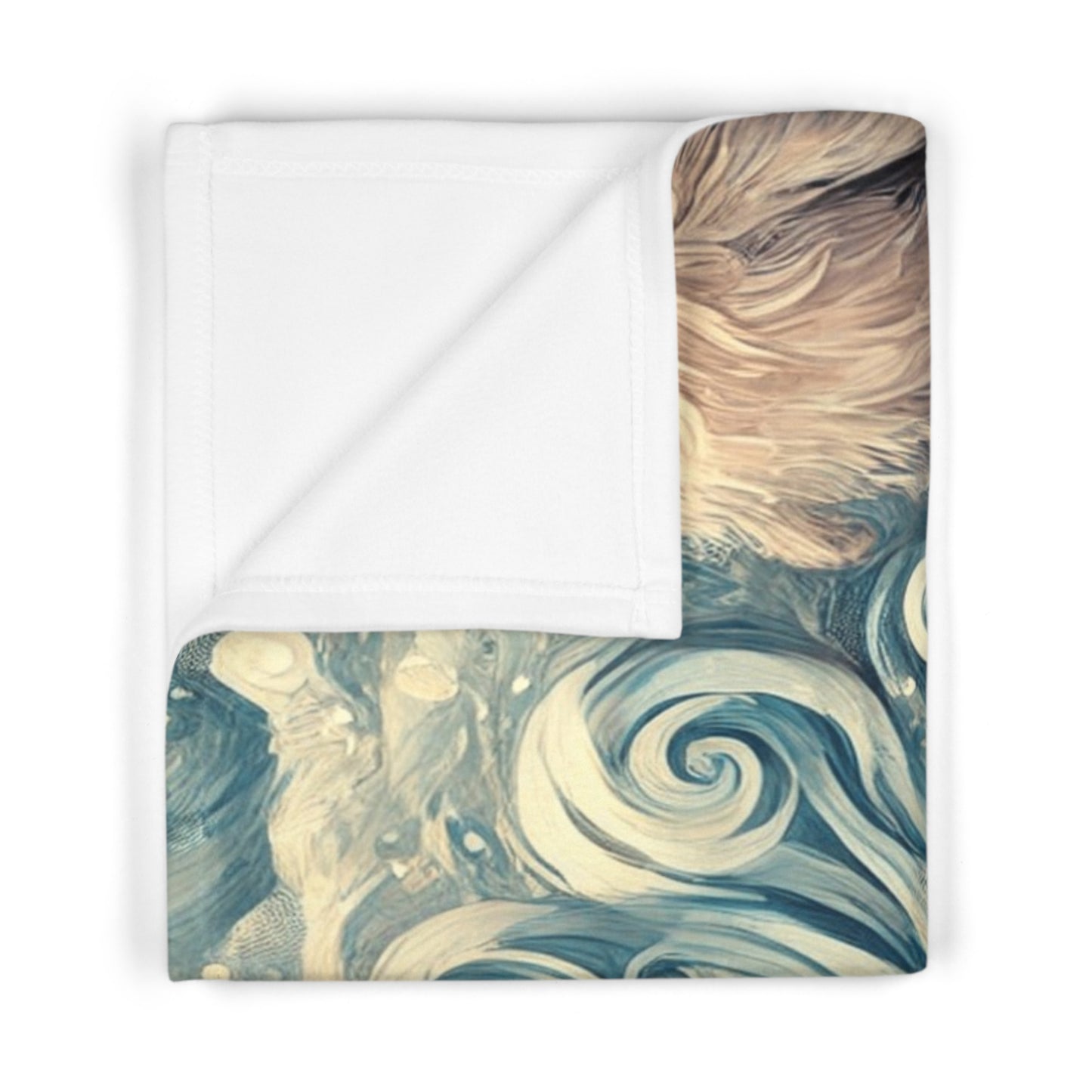 Custom Soft Baby Fleece Blanket - Penguin Whirl Design