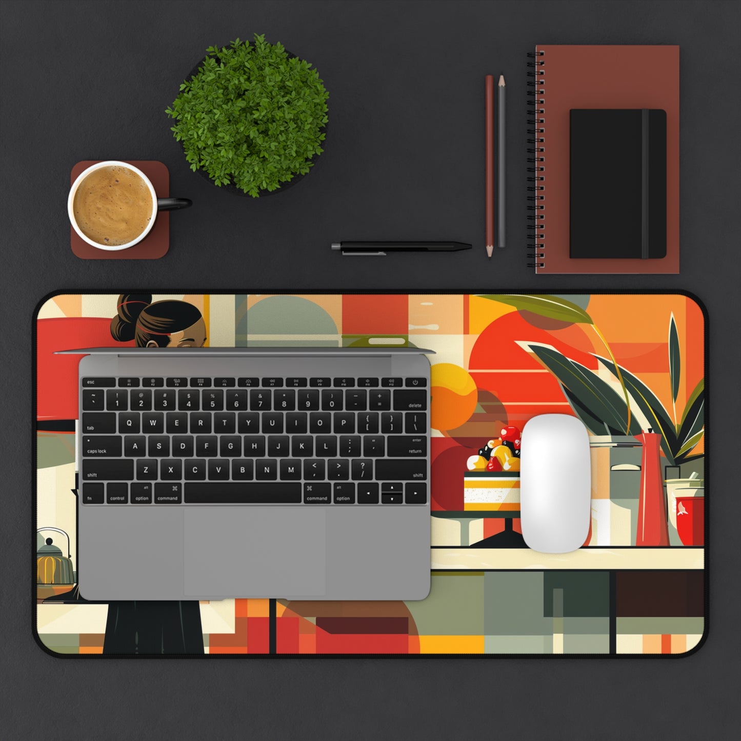 Gaming Desk Mat - Elegant Culinary Creation