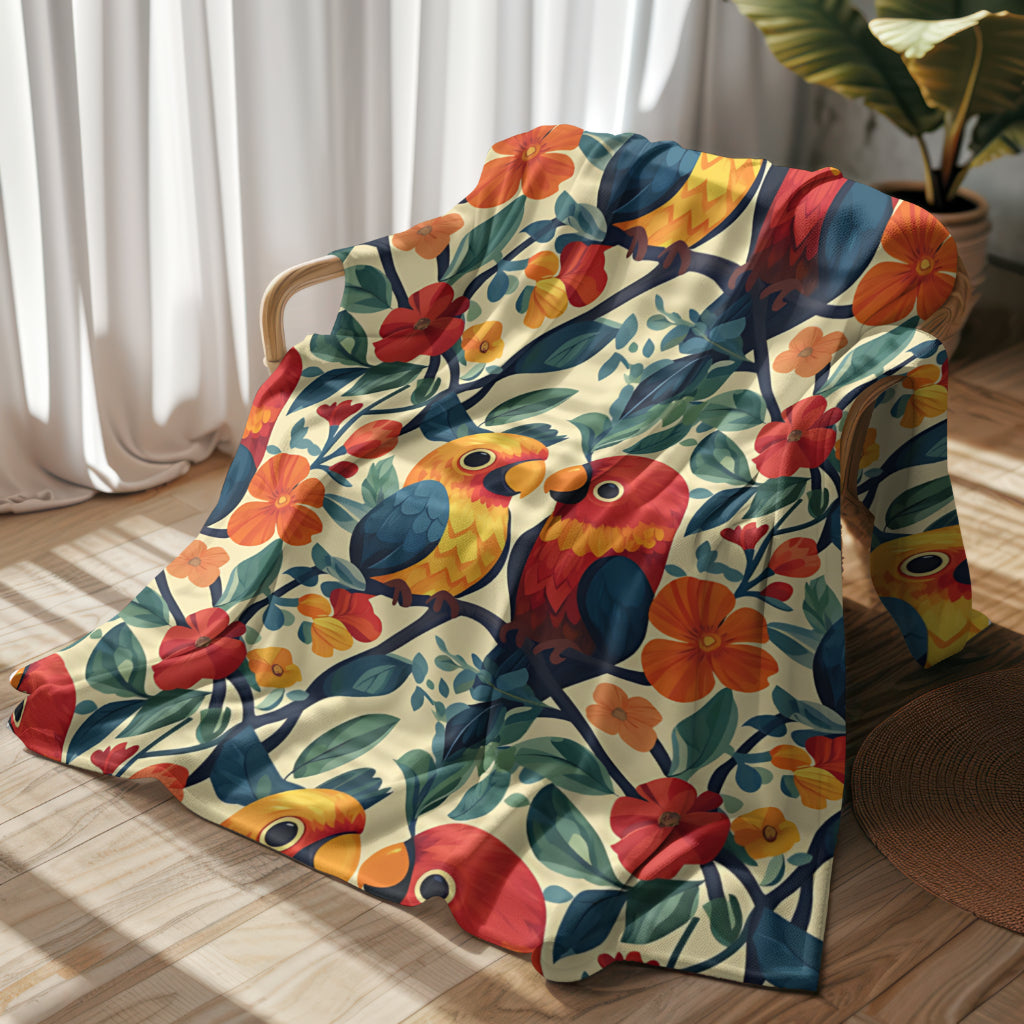 Velveteen Plush Blanket - Tropical Romance