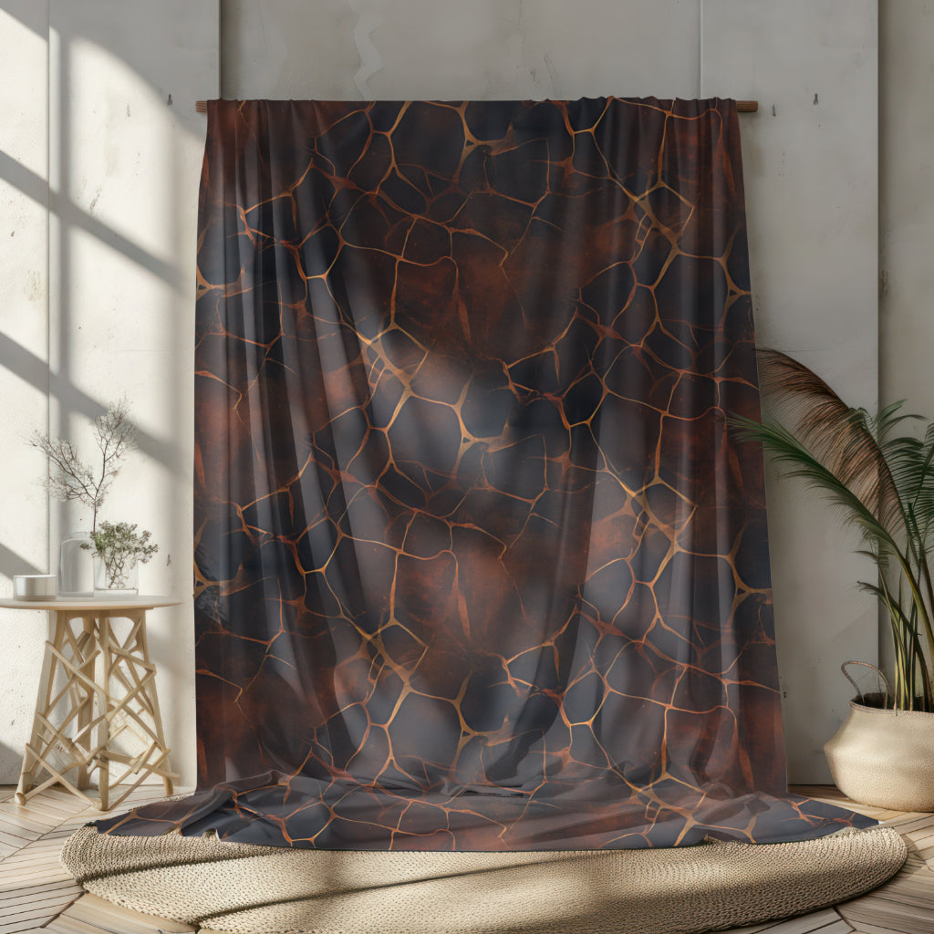 Sherpa Blanket: Custom Golden Giraffe Fleece Throw