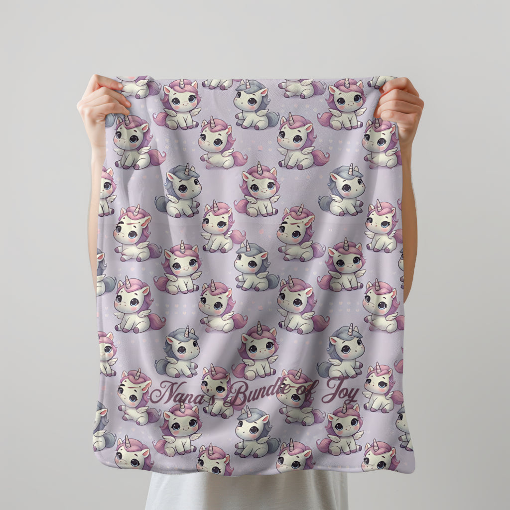 Custom Baby Swaddle Blanket - Unicorn Whispers