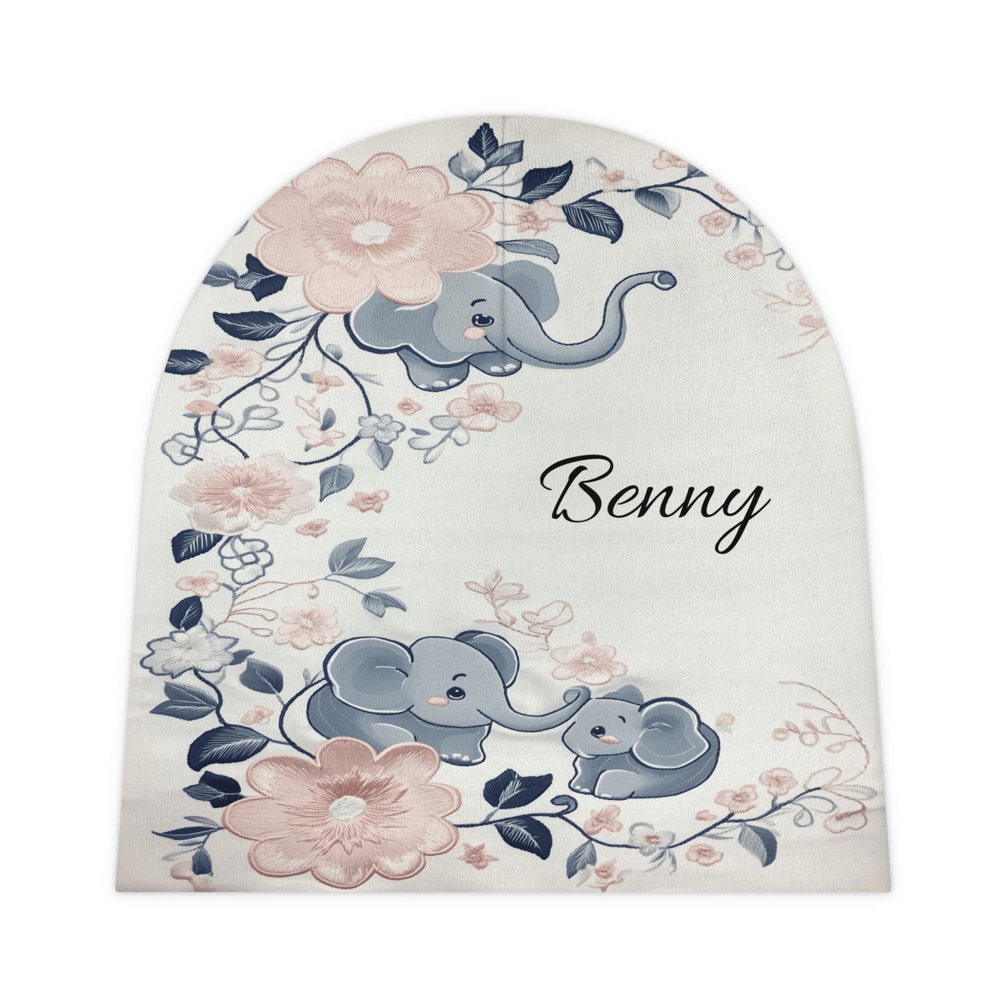 Custom Baby Beanie: Elephant Bliss Infant Beanie