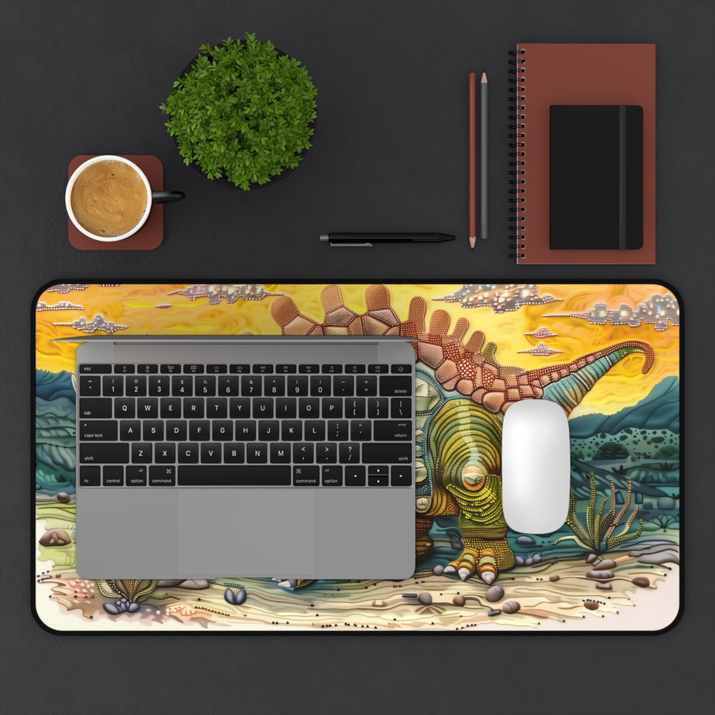 Gaming Desk Mat - Armored Majesty: Ankylosaurus
