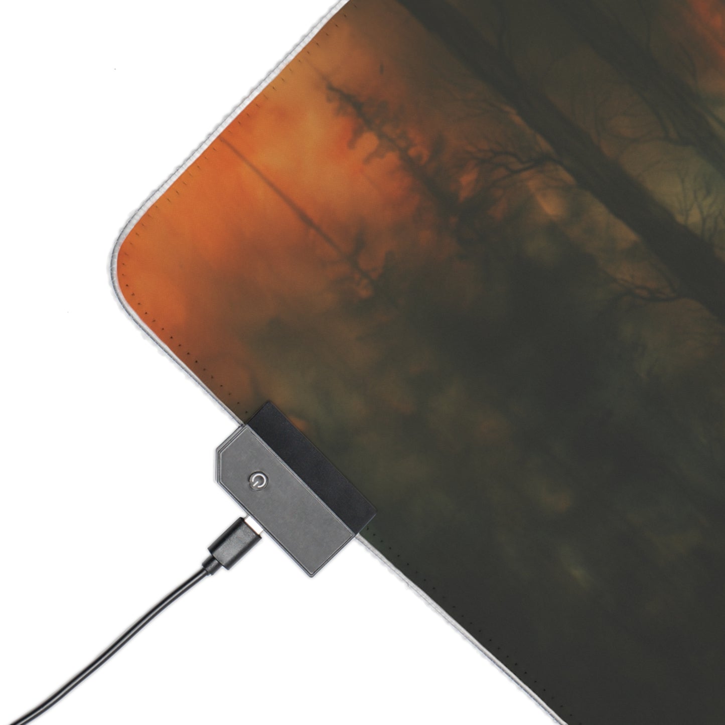 LED Gaming Mouse Pad - Mystic Stag in the Foggy Forest