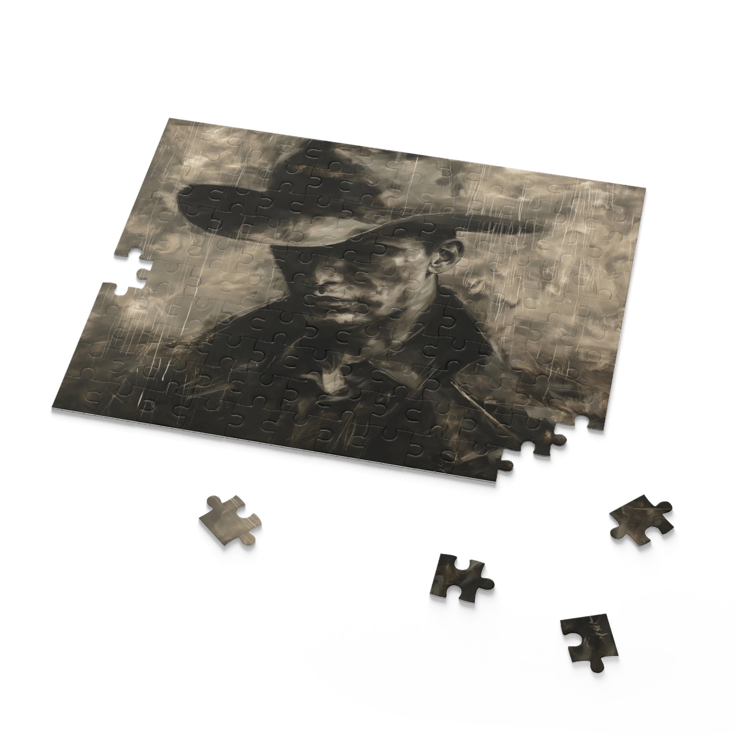 Brooding Cowboy - Custom Jigsaw Puzzle (120, 252, 500-Piece)