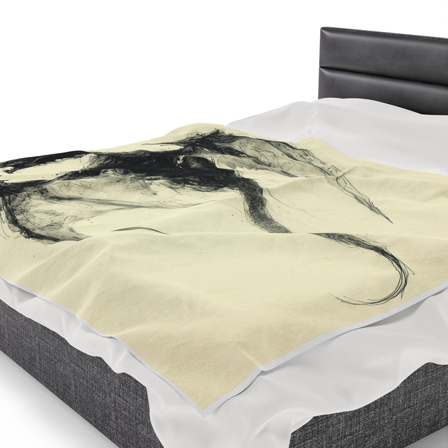 Velveteen Plush Blanket - Dragon Eclipse Celestial Cozy Throw