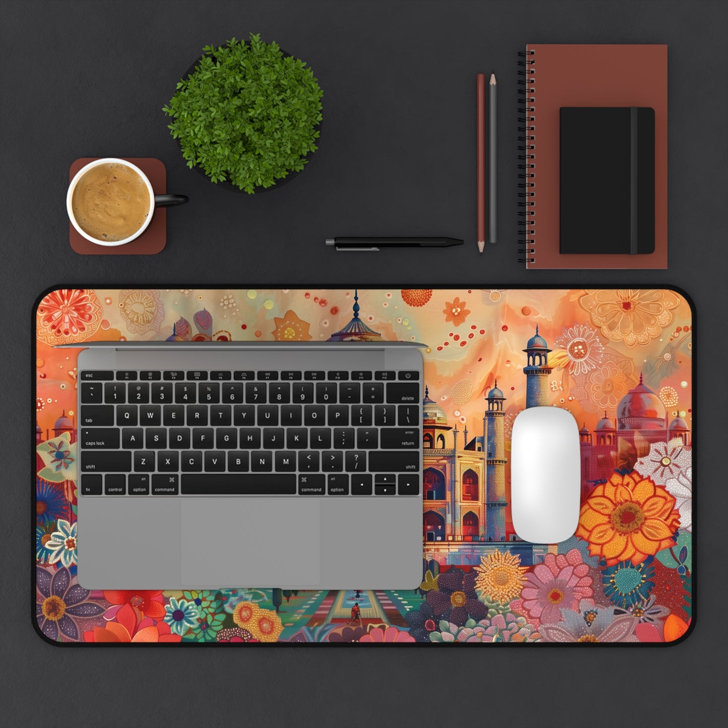 Gaming Desk Mat - Radiant Splendor of the Taj Mahal
