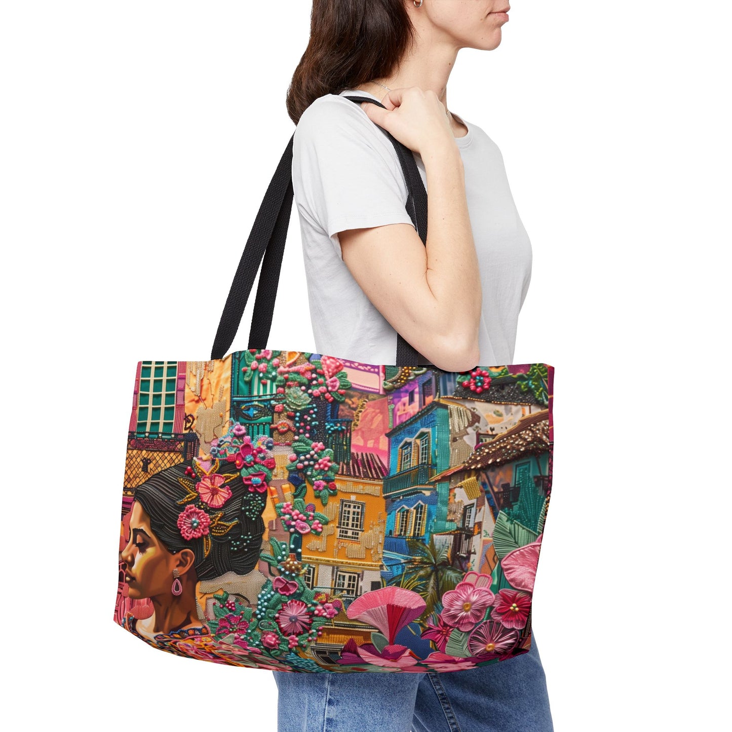 Weekender Tote Bag - The Beauty of Alfama: A Tapestry of Tradition, Portugal