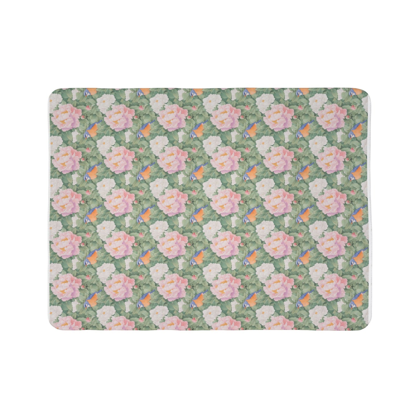 Sherpa Blanket: Custom Dream Blooms Fleece Throw