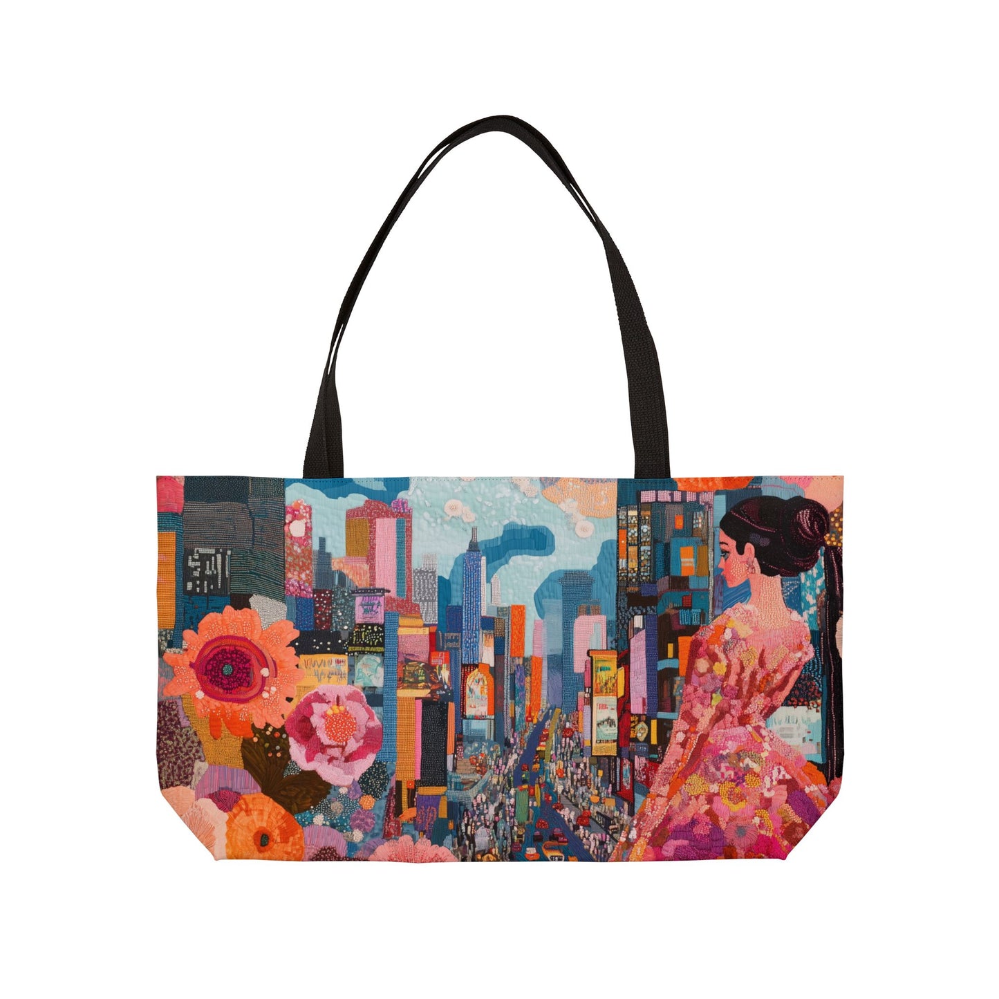 Weekender Tote Bag - Timeless Elegance on Broadway in 1800's
