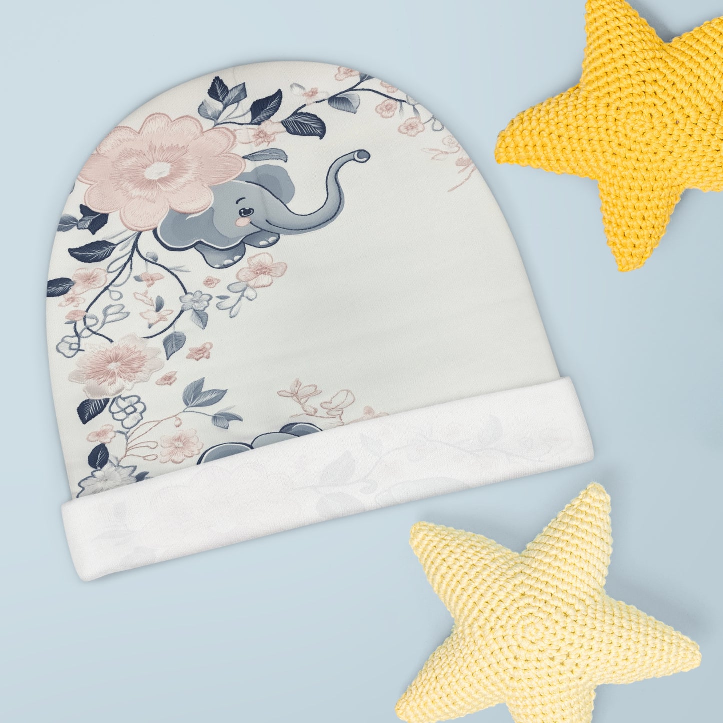 Custom Baby Beanie: Elephant Bliss Infant Beanie