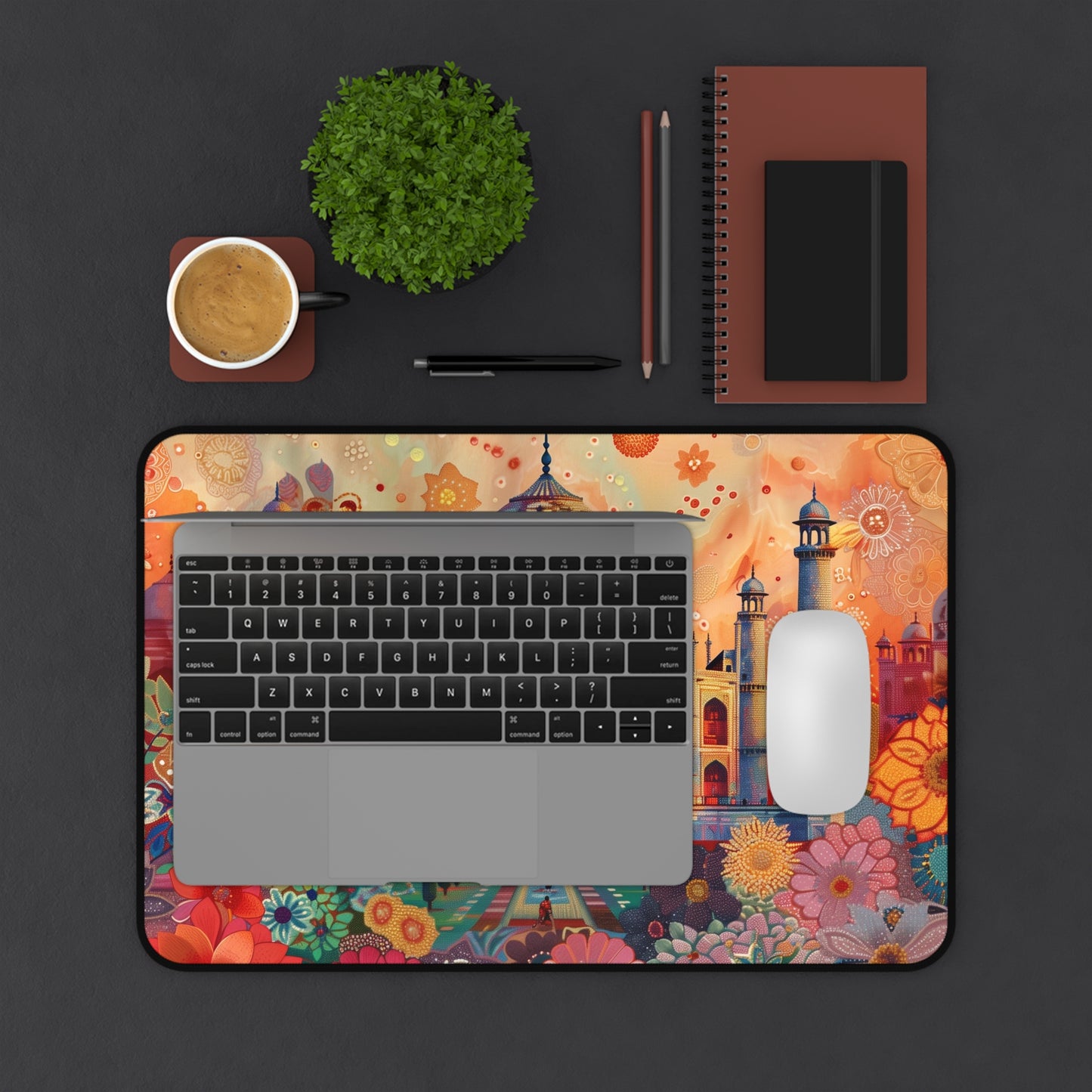 Gaming Desk Mat - Radiant Splendor of the Taj Mahal
