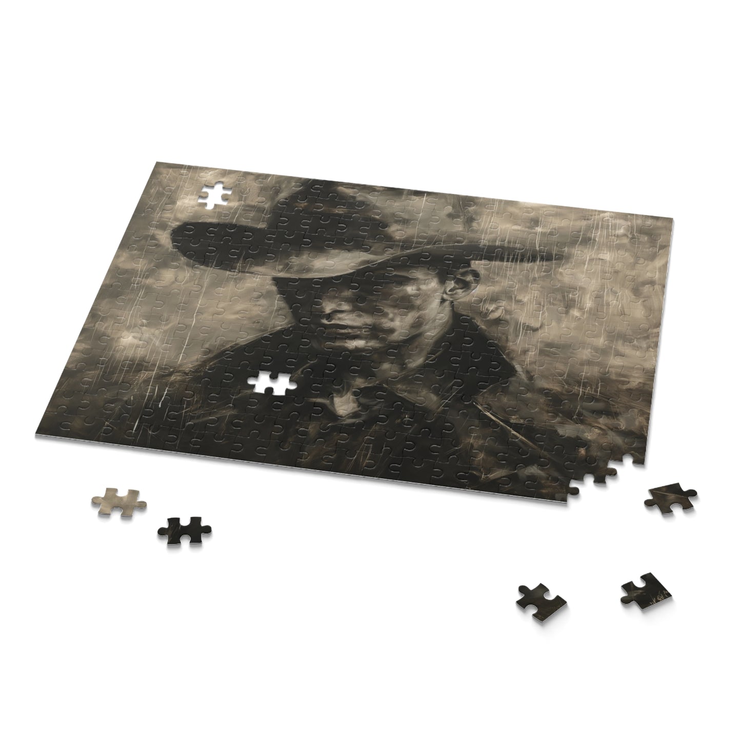 Brooding Cowboy - Custom Jigsaw Puzzle (120, 252, 500-Piece)