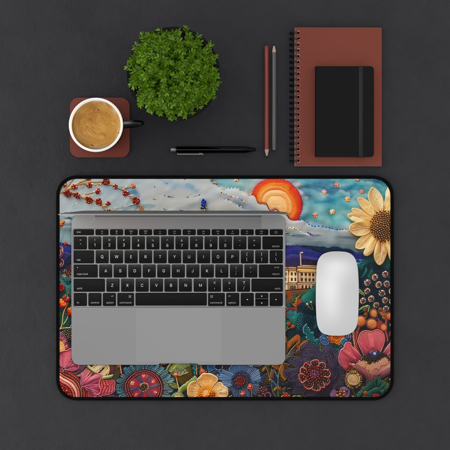 Gaming Desk Mat - Blossoms of Capitol Hill