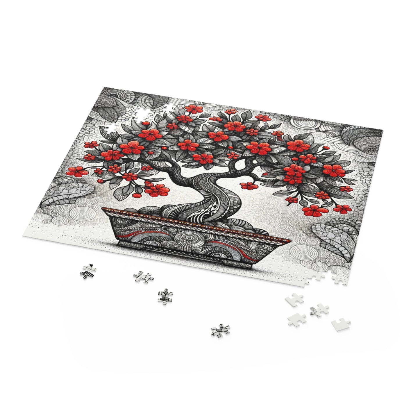 Blooming Bonsai Beauty: Mosaic Style - Puzzle (120, 252, 500-Piece)
