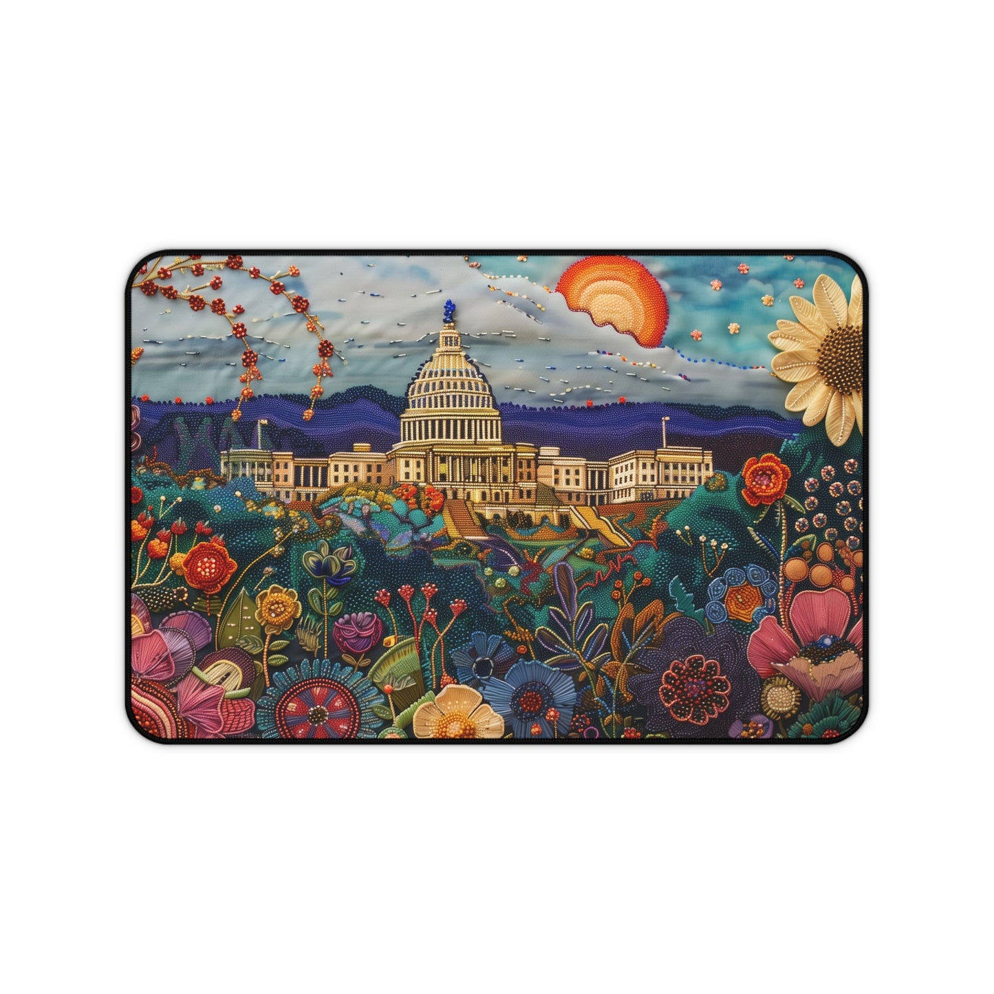 Gaming Desk Mat - Blossoms of Capitol Hill