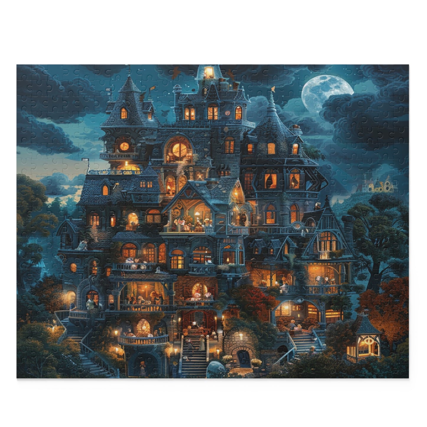 Midnight Manor: A Victorian Mansion Shrouded in Mystery - Puzzle (120, 252, 500-Piece)