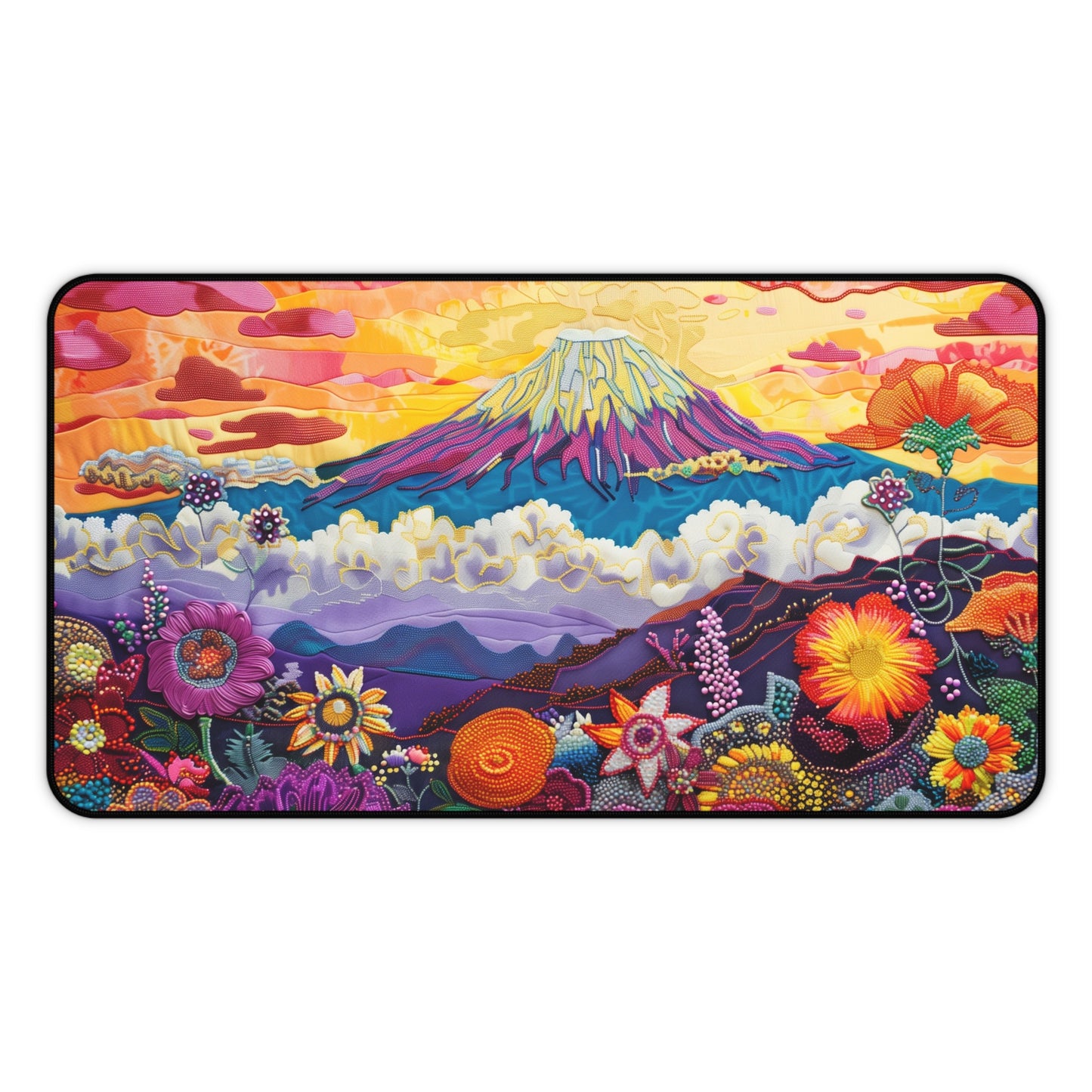 Gaming Desk Mat - Sunrise Majesty at Mount Kilimanjaro