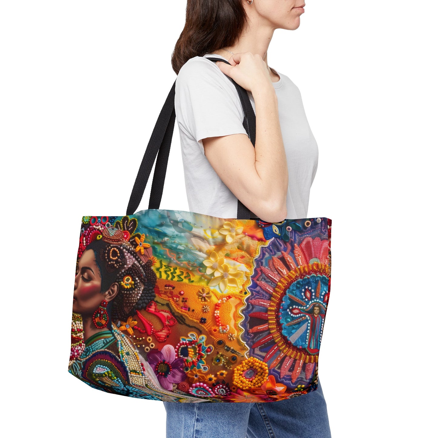 Weekender Tote Bag - Vibrant Brazilian Beauty in Traditional Attire