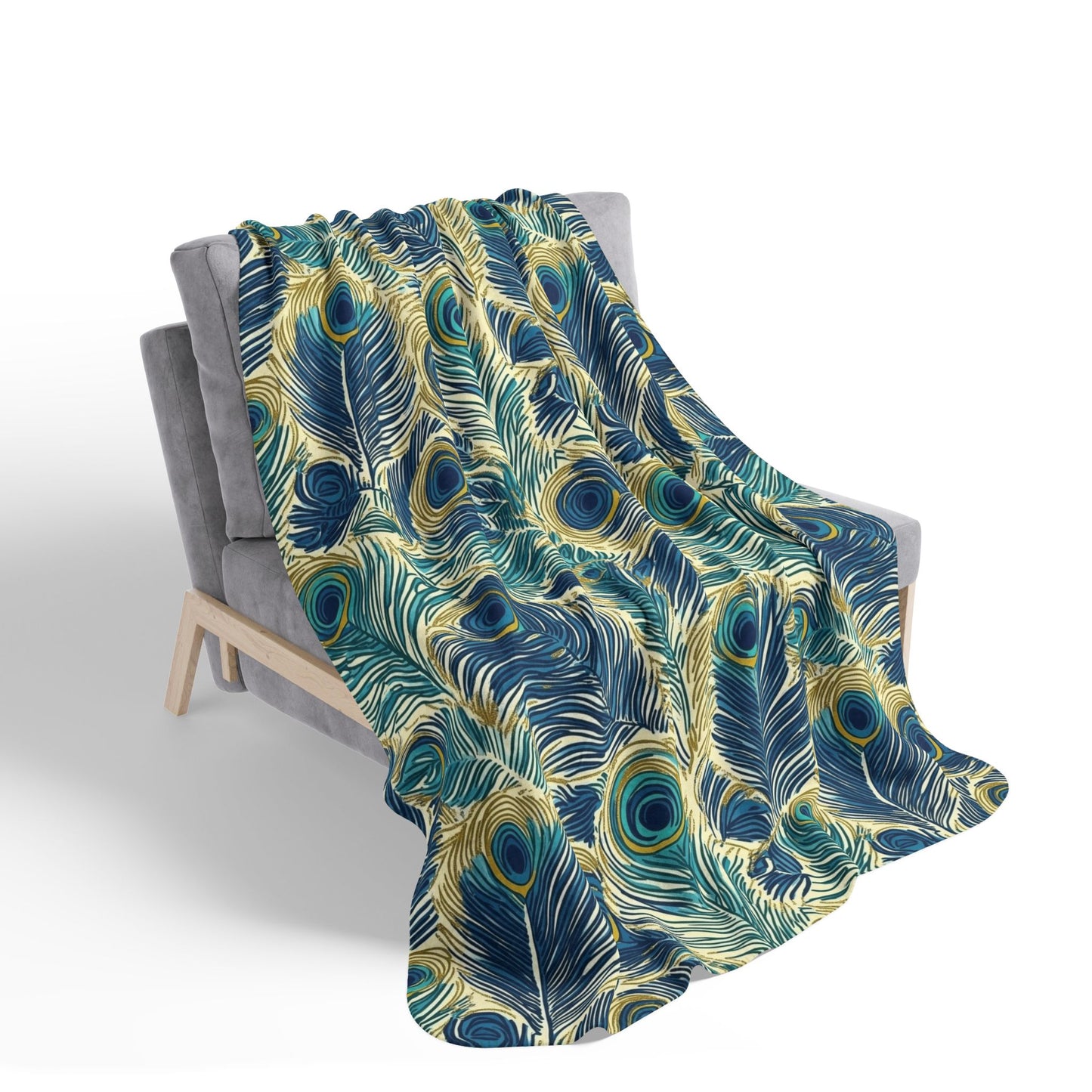 Sherpa Blanket: Custom Opulent Plumage Fleece Throw