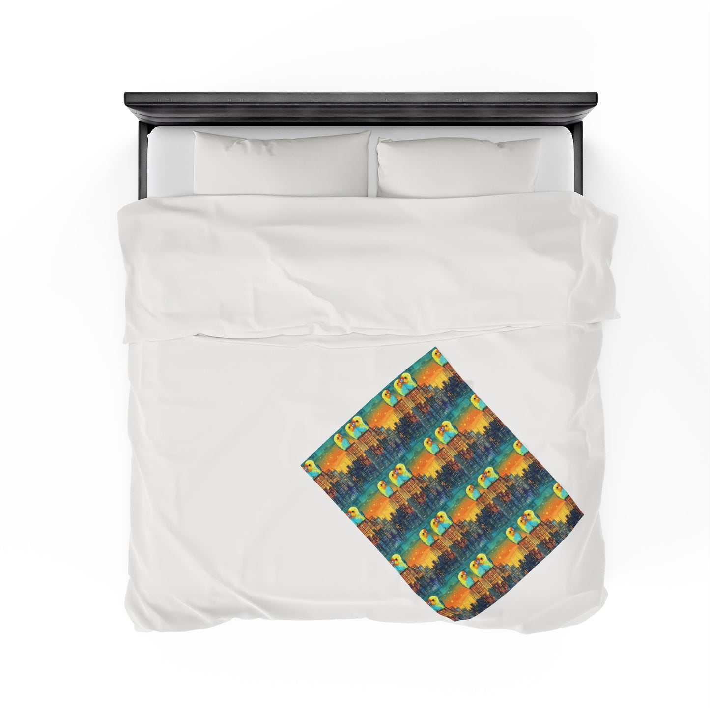 Velveteen Plush Blanket - Skyline Serenade