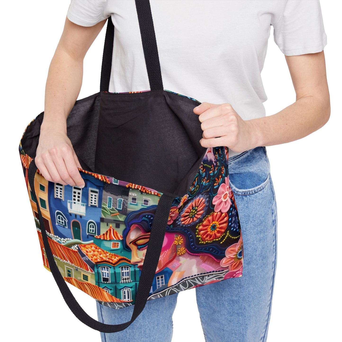 Weekender Tote Bag - The Vibrant Essence of Alfama, Portugal