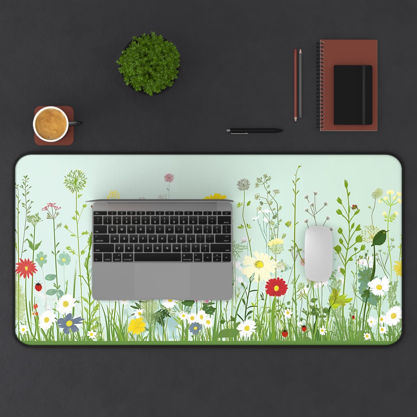 Gaming Desk Mat - Floral Flight