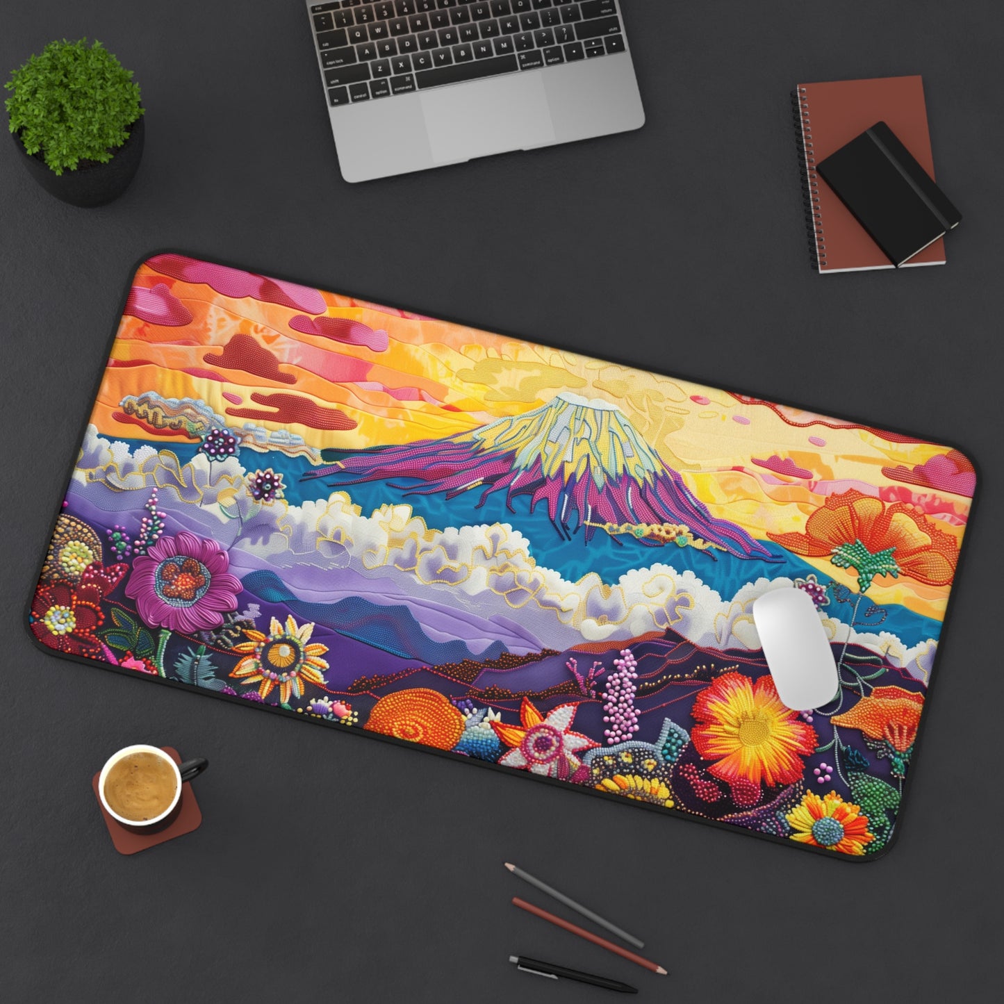 Gaming Desk Mat - Sunrise Majesty at Mount Kilimanjaro