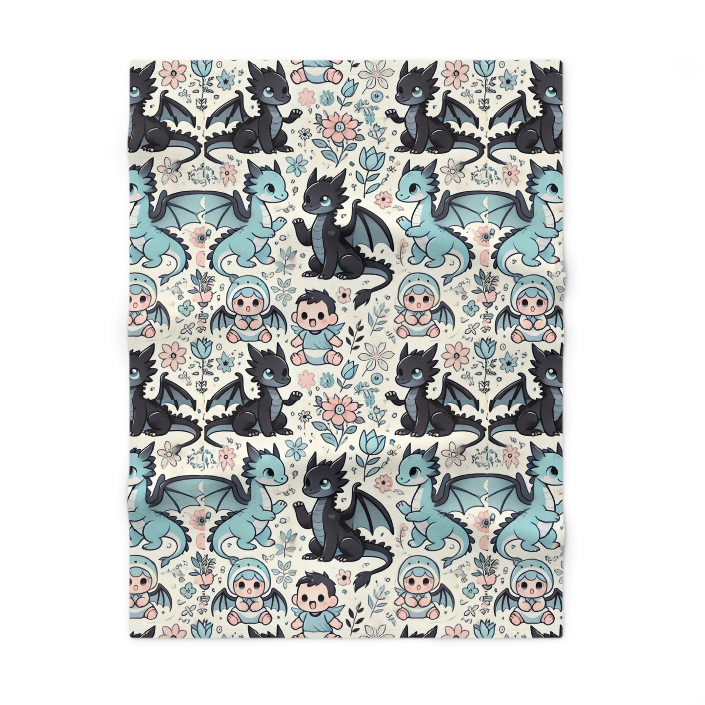 Custom Soft Fleece Baby Blanket - Dragon Dreams