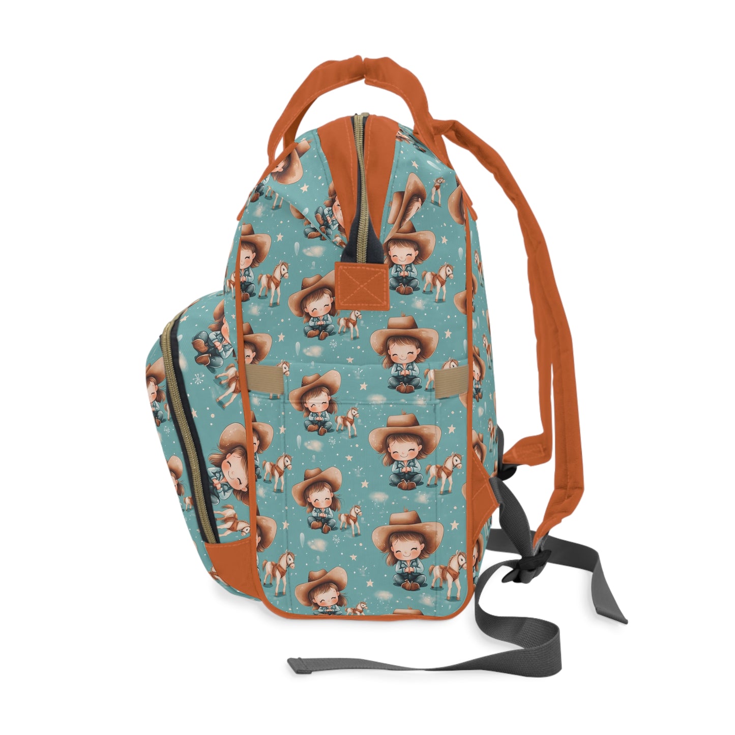 Custom Multifunctional Diaper Backpack: Cowgirl Cuddles