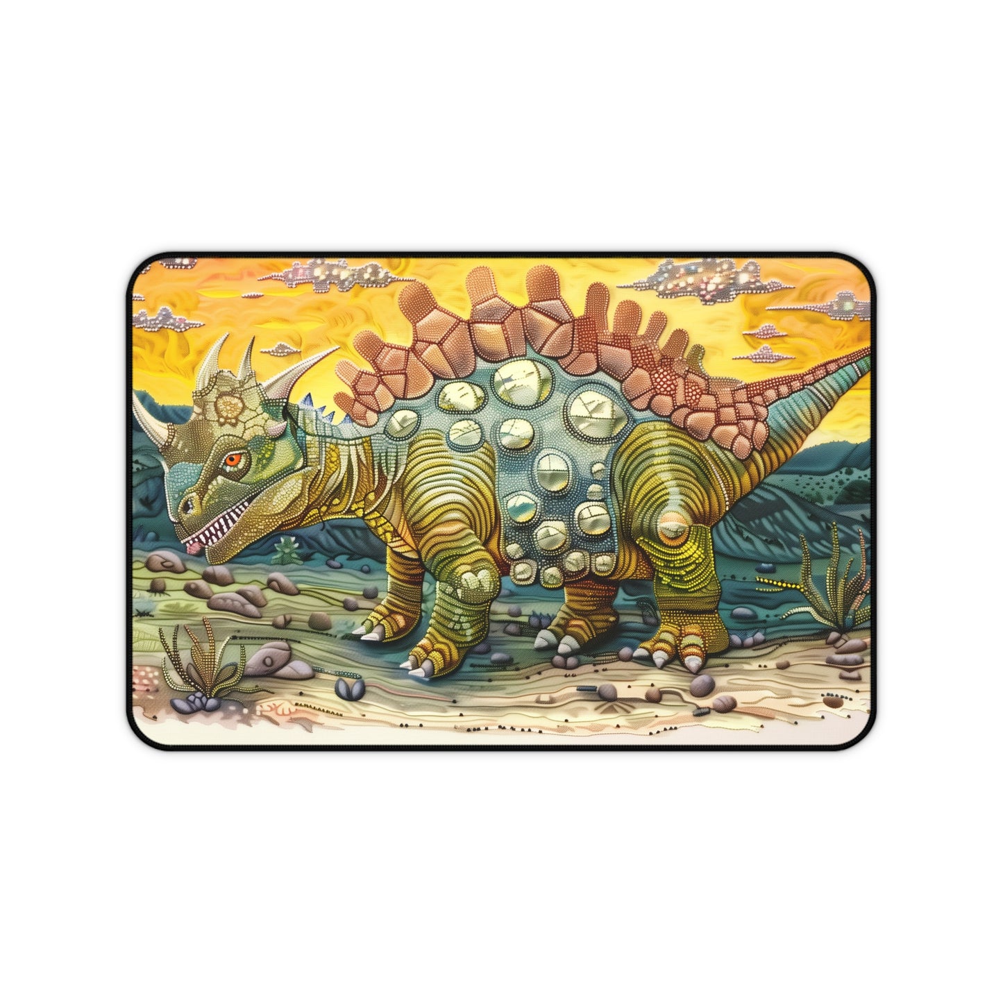 Gaming Desk Mat - Armored Majesty: Ankylosaurus
