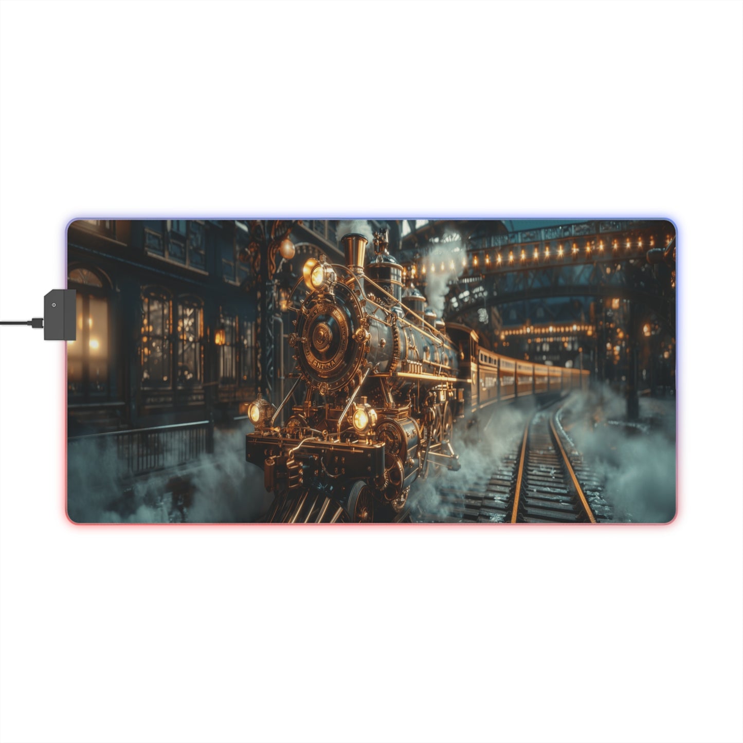 LED Gaming Mouse Pad - Victorian Steam Splendor