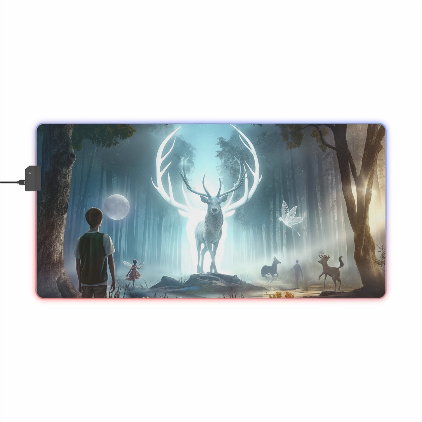 LED Gaming Mouse Pad - Forest Guardians