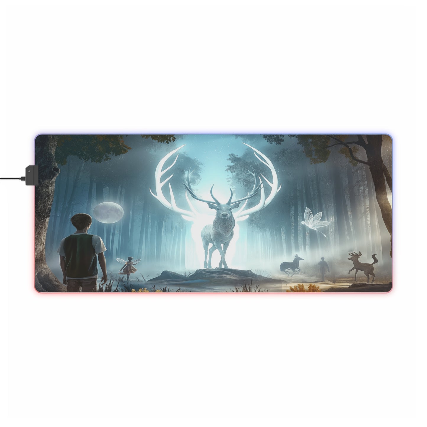 LED Gaming Mouse Pad - Forest Guardians