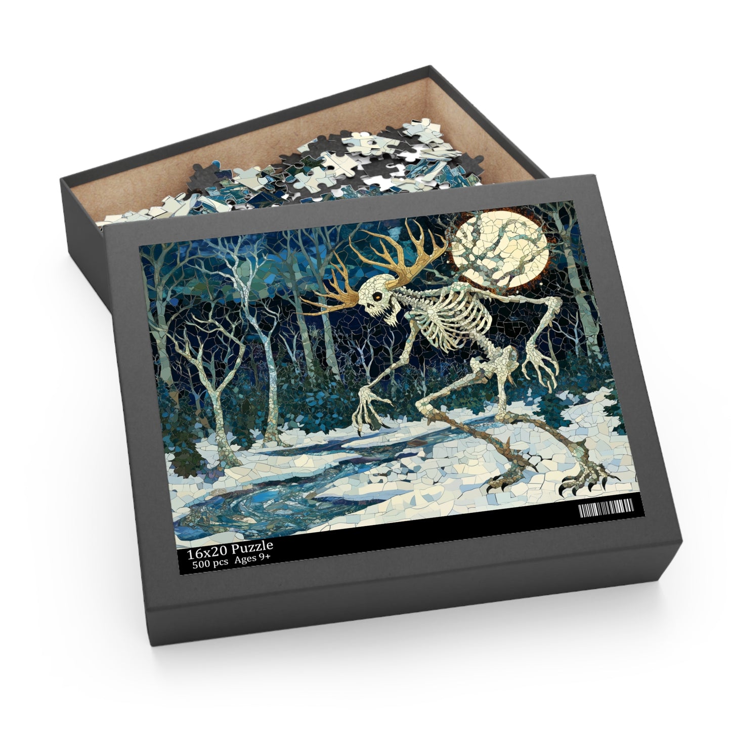 Eerie Awakening in the Moonlit Forest: Wendigo - Custom Jigsaw Puzzle (120, 252, 500-Piece)
