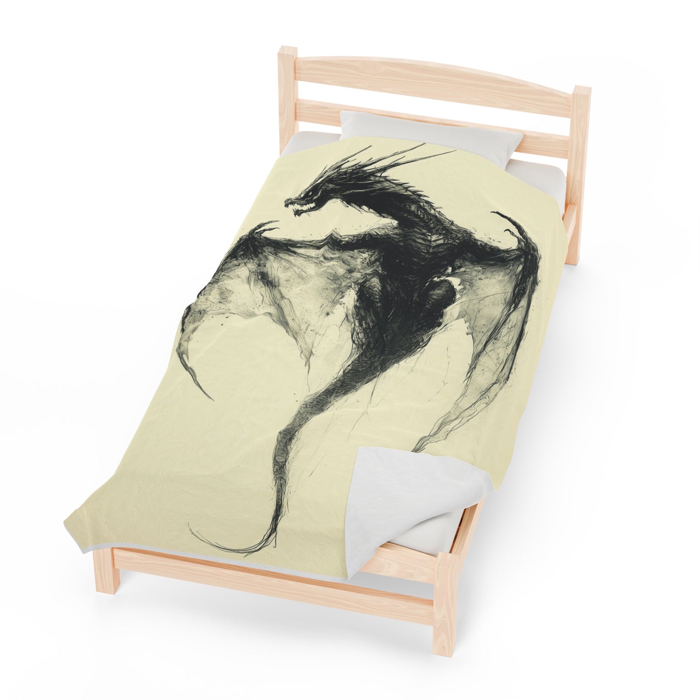 Velveteen Plush Blanket - Dragon Eclipse Celestial Cozy Throw