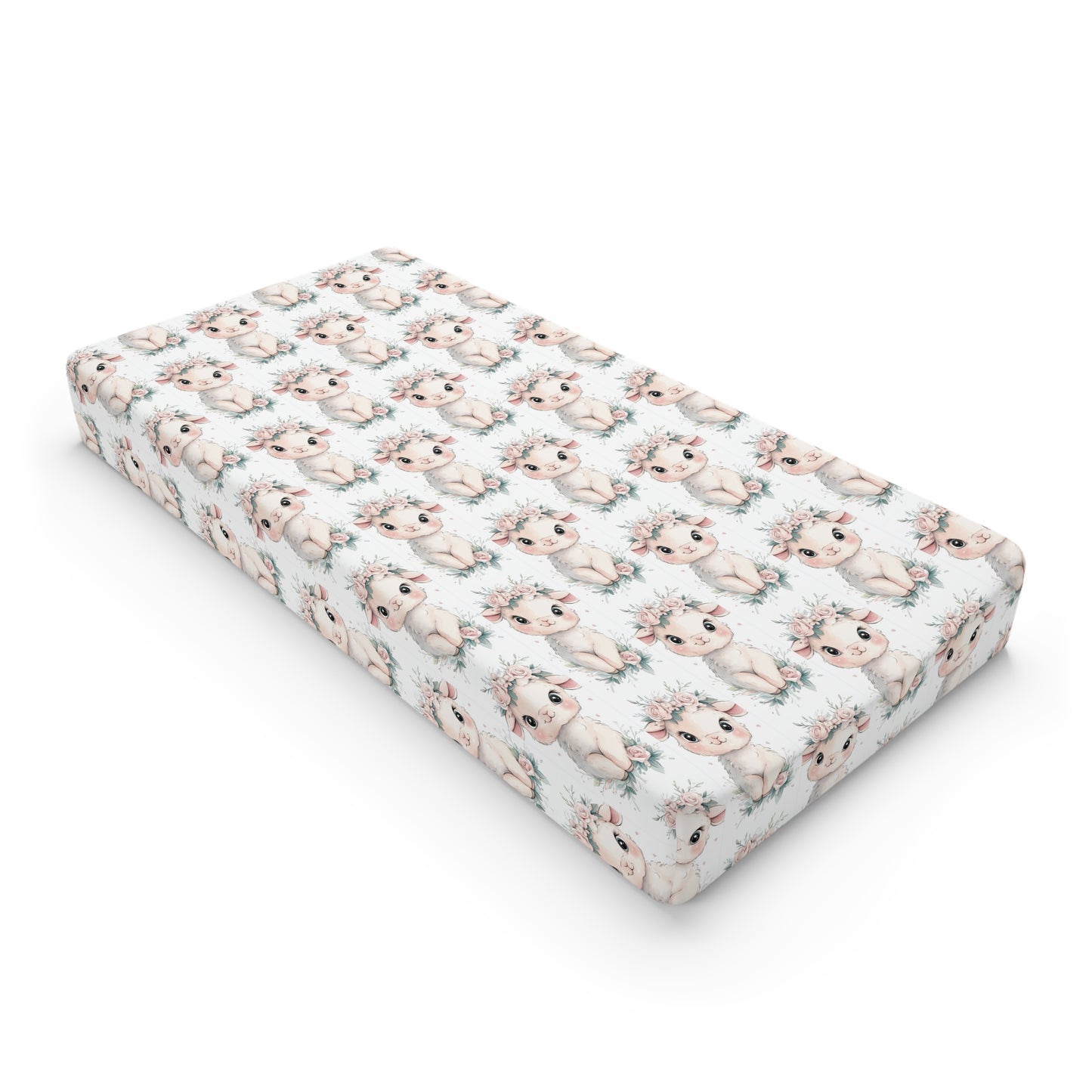 Custom Changing Pad Cover: Lamb Lullaby