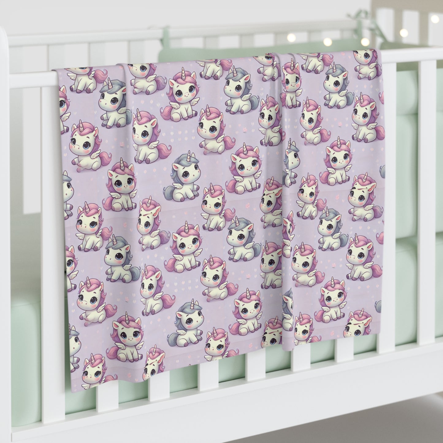 Custom Baby Swaddle Blanket - Unicorn Whispers