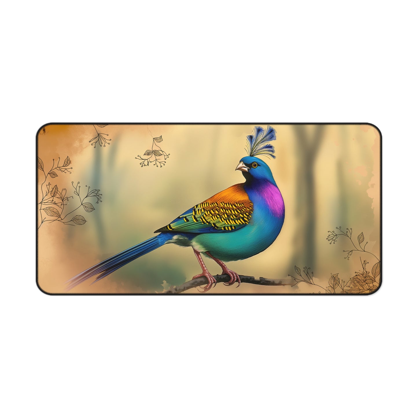 Gaming Desk Mat - Vibrant Gouldian Finch