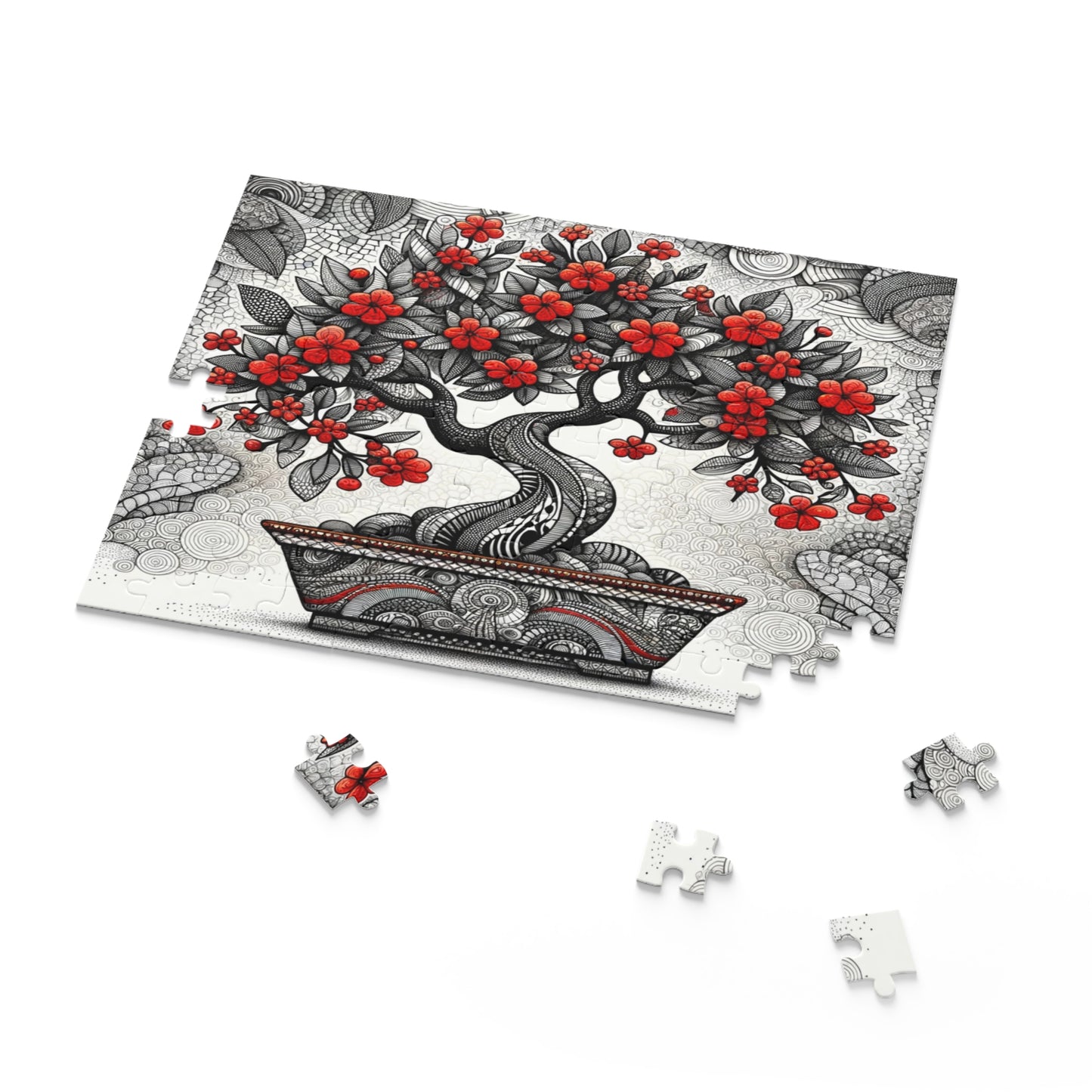 Blooming Bonsai Beauty: Mosaic Style - Puzzle (120, 252, 500-Piece)